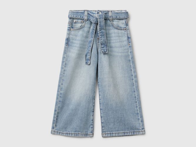 Benetton, Jean Coupe Large Avec Ceinture, taille 12-18, Bleu Clair, Enfants - United Colors of Benetton - Modalova