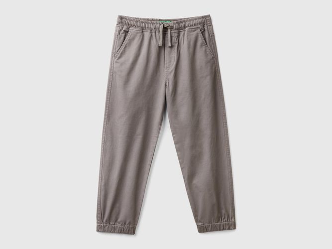 Benetton, Pantalon De Jogging En Coton Stretch Avec Coulisse, taille 2XL, Gris Foncé, Enfants - United Colors of Benetton - Modalova