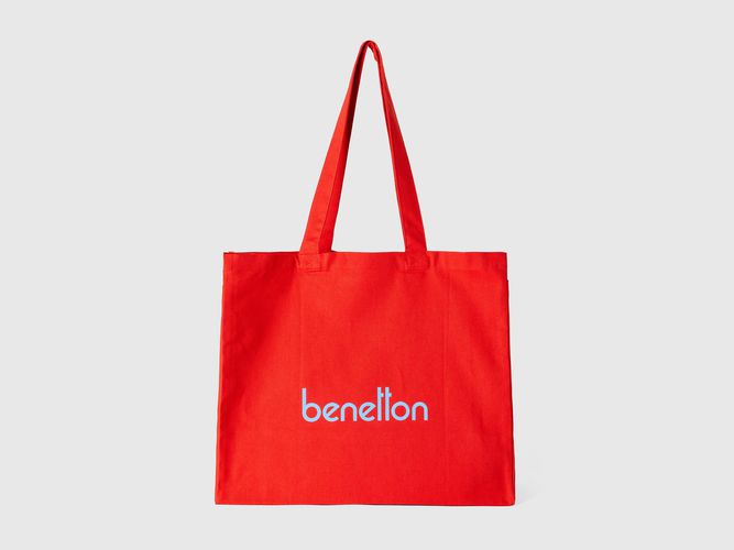 Benetton, Tote Bag In Pure Xotton, taille OS, Rouge - United Colors of Benetton - Modalova