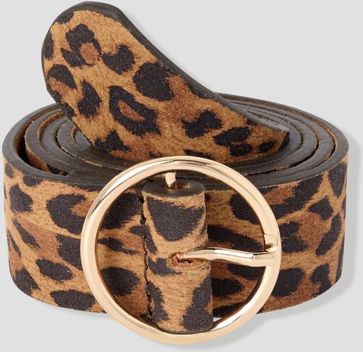 Ceinture léopard en cuir Imprimé camel L - Promod - Modalova