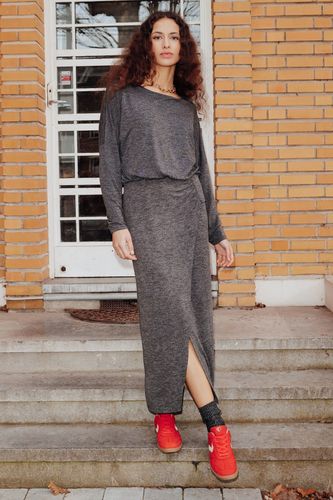 Robe longue en jersey Gris foncé - Promod - Modalova