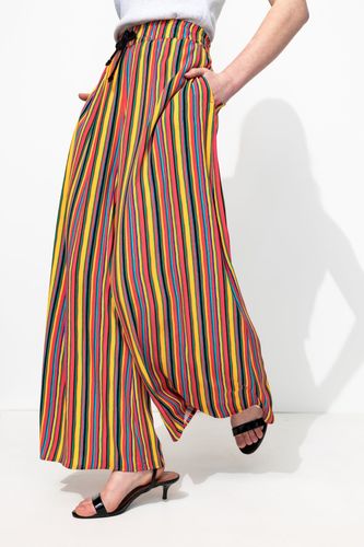 Pantalon rayé large et court Rayures multicolores 44 - Promod - Modalova