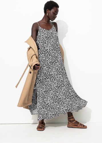 Robe longue à fines bretelles Imprimé noir 42 - Promod - Modalova