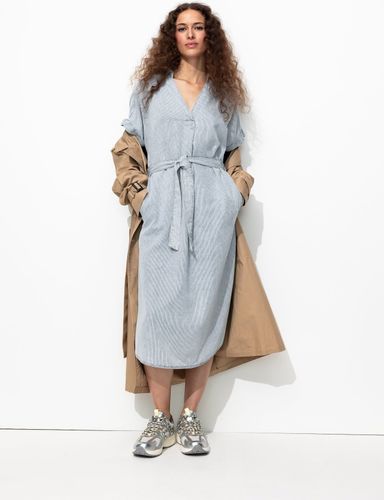 Robe-tunique midi rayée Rayé écru 40 - Promod - Modalova