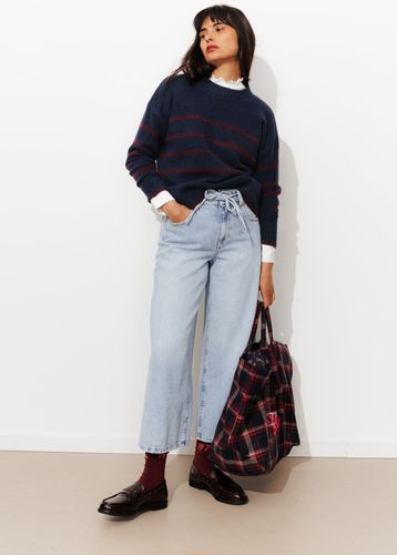 Pull col rond Rayé marine - Promod - Modalova