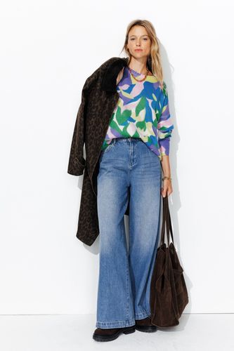 Pull à fleurs Imprimé bleu L - Promod - Modalova