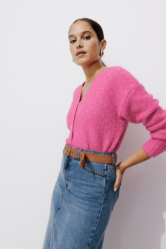 Promod Cardigan torsadé Femme Rose - Promod - Modalova