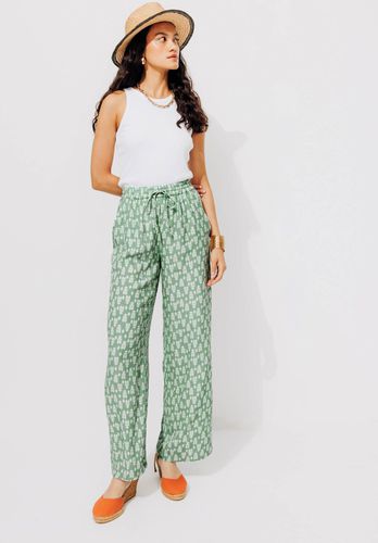 Pantalon large imprimé Imprimé vert 36 - Promod - Modalova