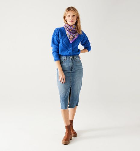 Jupe midi en jean Jean moyen 40 - Promod - Modalova