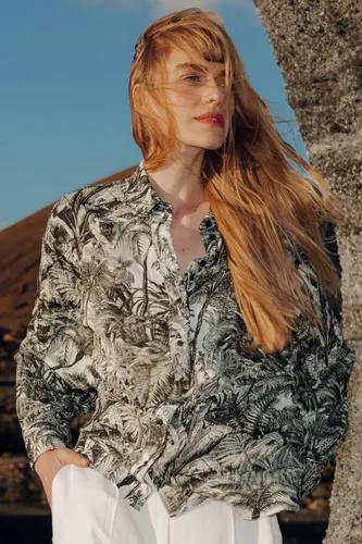 Chemise imprimée Imprimé noir M - Promod - Modalova