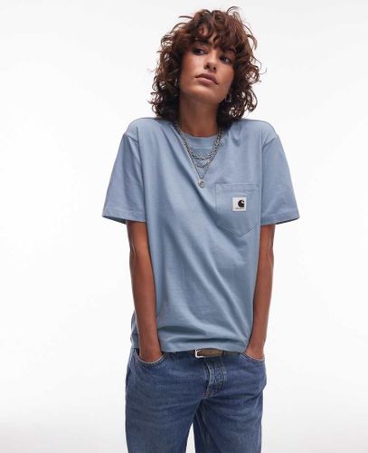 T-shirt Ã  manches courtes avec poche - Bleu Bleu L female - Carhartt Wip - Modalova