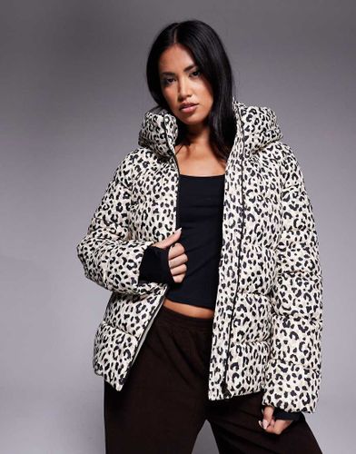 Olivio - Doudoune oversize Ã  imprimÃ© lÃ©opard - Beige-Multicolore Multicolore 38 female - Barbour International - Modalova