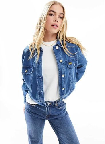 Veste en jean Ã  dÃ©lavage moyen-Bleu Bleu 40 female - Barbour International - Modalova