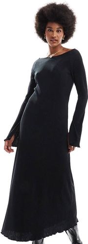 Robe plissÃ©e longue Ã  manches cloche - Noir Noir M female - Jdy Tall - Modalova