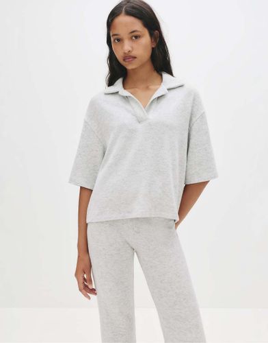Pull & Bear - Polo oversize doux au toucher - Gris Gris XS female - Pull&bear - Modalova