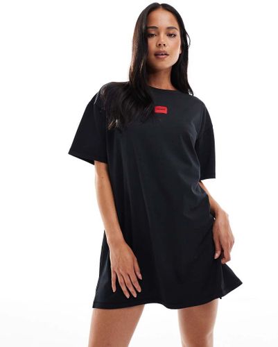 Chemise de nuit avec logo sur la poitrine - Noir Noir 40 female - Hugo Red - Modalova