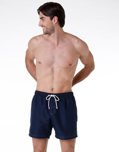 Short de bain en toile, marine BLU NAVY 4 - Dim - Modalova