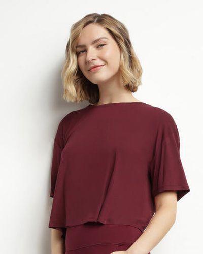 T-shirt de sport en viscose Bordeaux avec dos ouvert Move - Féminin - Taille XL XL - Dim - Modalova