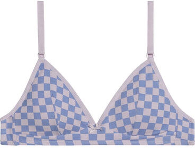 Soutien-gorge fille triangle coton stretch Lila à damier Les Pockets Violet 70A - Dim - Modalova