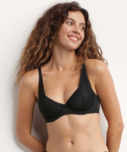 Soutien-gorge à armatures en dentelle florale Daily Dentelle - Féminin - Taille 105D Noir 105D - Dim - Modalova