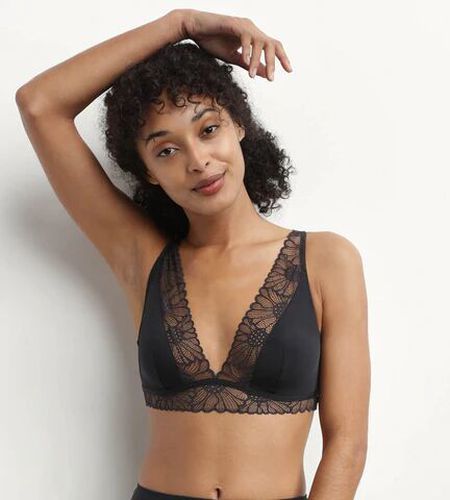 Soutien-gorge triangle microfibre et dentelle Noir Fais-Moi Une Fleur - Féminin - Taille S Noir S - Dim - Modalova