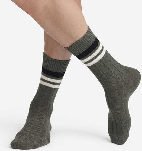 Chaussettes olive à rayures Bambou Gris 43/46 - Dim - Modalova