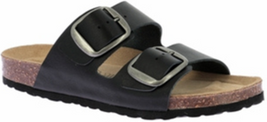 Paire de mules noires en cuir et liège Noir 37 - Dim - Modalova