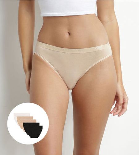 Lot de 5 culottes coton stretch Noir Nude Blanc Les Pockets Eco Beige 44/46 - Dim - Modalova