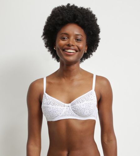 Soutien-gorge à armature en dentelle florale recyclée Blanc Sublim BLANC 90A - Dim - Modalova