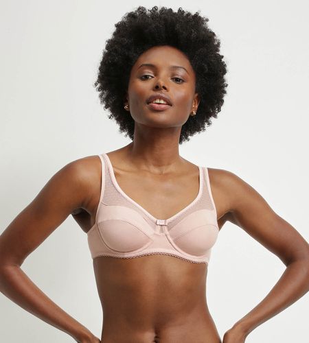 Soutien-gorge emboitant en coton bio et plumetis Generous AUI_ROSE ARGILE 95E - Dim - Modalova