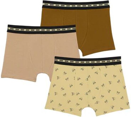 Lot de 3 boxers garçon à motif fun Olive Coton Stretch - Masculin - Taille 6 6 - Dim - Modalova