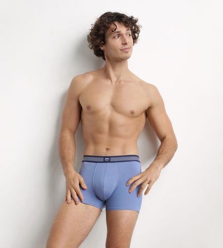Boxer en coton modal à ceinture rayée Bleu Maya Smart Bleu 5 - Dim - Modalova