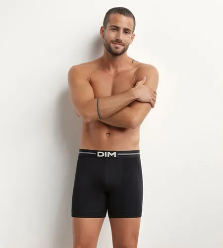 Boxer en coton modal à coutures plates Noir Icons Essentiel Noir 4 - Dim - Modalova
