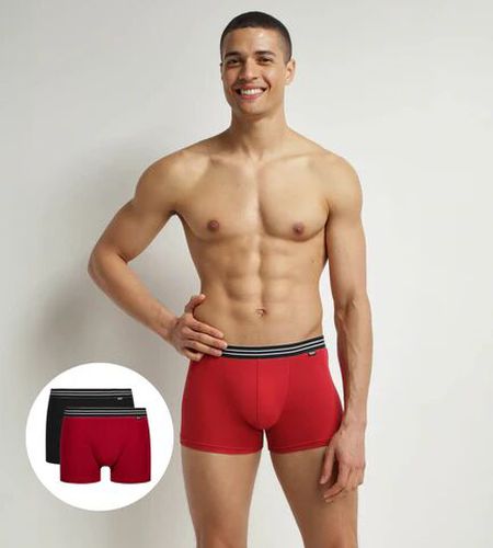 Lot de 2 boxers en coton stretch Carmin Eco - Masculin - Taille 4 4 - Dim - Modalova