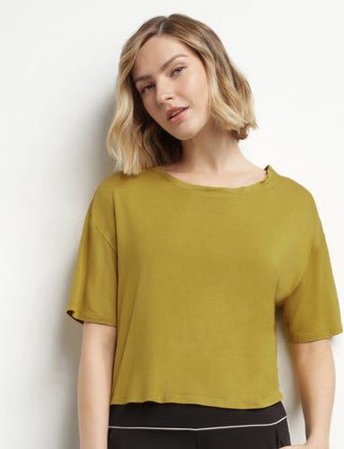 T-shirt de sport en viscose vert olive avec dos ouvert Move Jaune L - Dim - Modalova