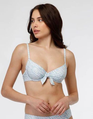 Haut de maillot de bain à armatures, imprimé animalier bleu clair Bleu 90B - Dim - Modalova