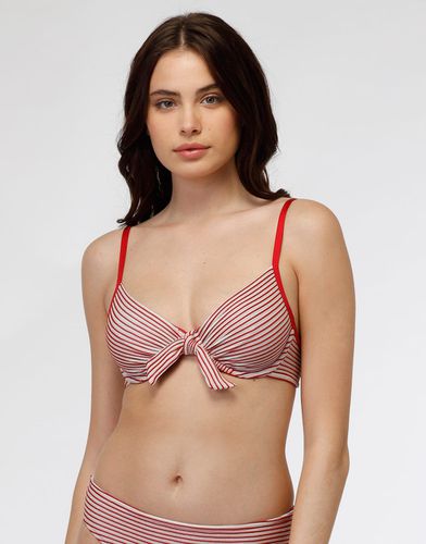 Haut de maillot de bain à armatures et nœud, rayures RIGHE ROSSO 90D - Dim - Modalova