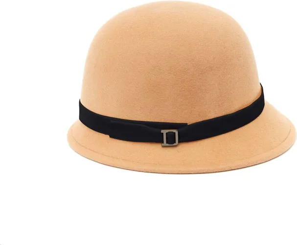 Chapeau en Laine Cloche Feutre Camel - Draeger - Modalova