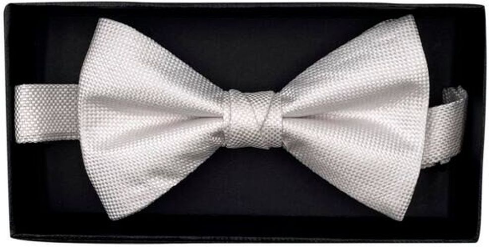 Noeud papillon - Imprimé Natté - Blanc - Jacquard de soie - Prénoué - Draeger - Modalova