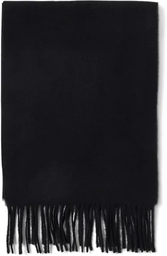 Écharpe Unie en Laine Noire - Draeger - Modalova