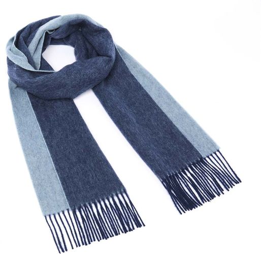 Écharpe Réversible en Laine - Bleu Ciel et Marine - Draeger - Modalova