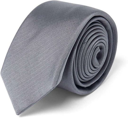 Cravate fine twill gris foncé - Draeger - Modalova