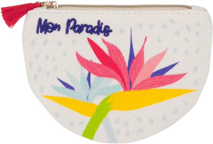 Porte-monnaie imprimé fleurs exotiques - Draeger - Modalova