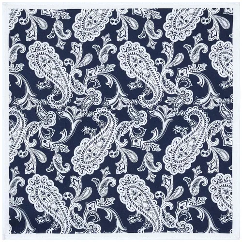 Pochette de costume en coton - motif bleu marine - Draeger - Modalova
