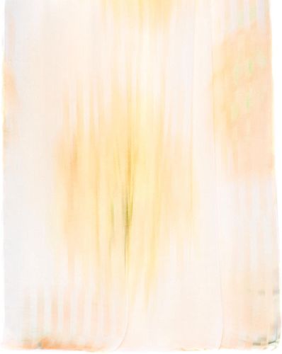 Grande étole - Imprimé pivoines - Jaune - 70x180 cm - Draeger - Modalova