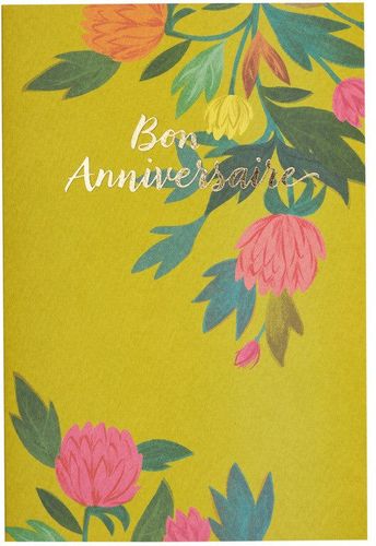 Carte Bon anniversaire fleurs - Draeger - Modalova
