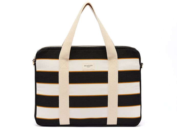 Sac Ordinateur à Rayures Office Chic - Noir - Draeger - Modalova