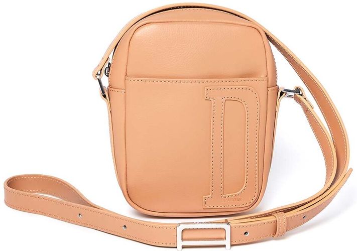 Sacoche Messenger bandoulière - Beige - 100% cuir - Bandouillère ajustable - Draeger - Modalova