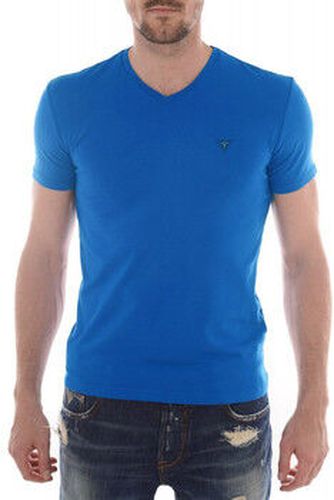 Polo T-Shirt col V Stretch Plain Bleu Bleu - Guess - Modalova