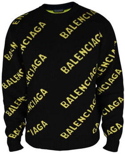 Sweat-shirt Pull en maille logo Noir - Balenciaga - Modalova